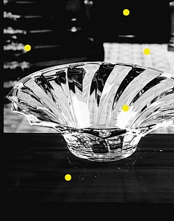 High end luxury crystal glass fruit bowl