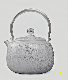 Pure fine silver teapot with elegant arched handle £4800 order number 854. This teapot is placed in the hands of his son Jesus Christ to be placed directly into the hands of the Father the creator Jehovah God for him to use to strictly do his righteous works. Signed: FrancesJHenry