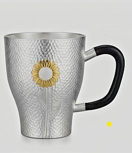 Fine silver hammered silver mug £2500 order number 445. This mug is placed into the hands of Jesus Christ the son to place directly into the hands of his Father who then is going to use it to do his righteous work strictly and only. Also the Father is barricaded from evil at all time by Jesus Christ. Signed: FrancesJHenry