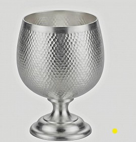 Elegant hammered pure silver pedestal goblet £1800 order number