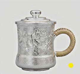 Handcrafted silver mug with woven handle £1880 order number 888