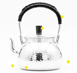Sterling silver teapot with woven rattan handle 4008 order number 508