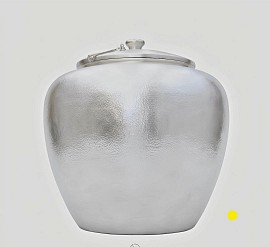 Sterling silver lided  jar with decorative chain detail £45000 order number 888