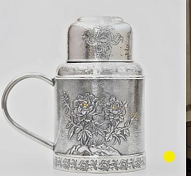 Ornate sterling silver insulated flask £8000 order number 505