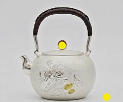 Sterling silver teapot with embossed cabbage motif £4500 order number 508