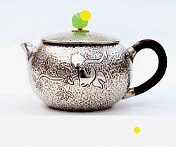 Sterling silver teapot with jade knob £1500 order number 508