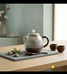 Sterling silver teapot with wooden handle £1500 order number 508
