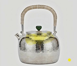 Exquisite sterling silver teapot with woven handle £4008 order number 808
