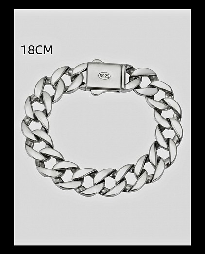 Thick sterling silver Cuban bracelet £180 Order number 54