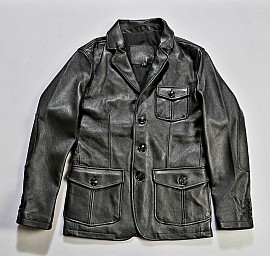 Top quality single-breasted leather jacket £408 order number 558
