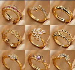 Luxury gold coloured zircon rings £50 order number 558