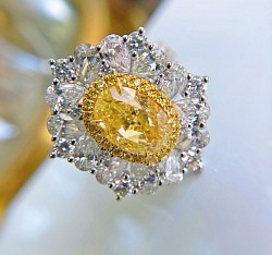 Yellow diamond gemstone ring £50 order number 880