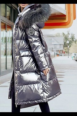 Korean style fur trimmed puffer coat £58 order number 508